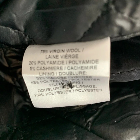 Judith and Charles Wool Blend Coat Black Double Breasted Peacoat Size 6 NWT - Picture 11 of 12